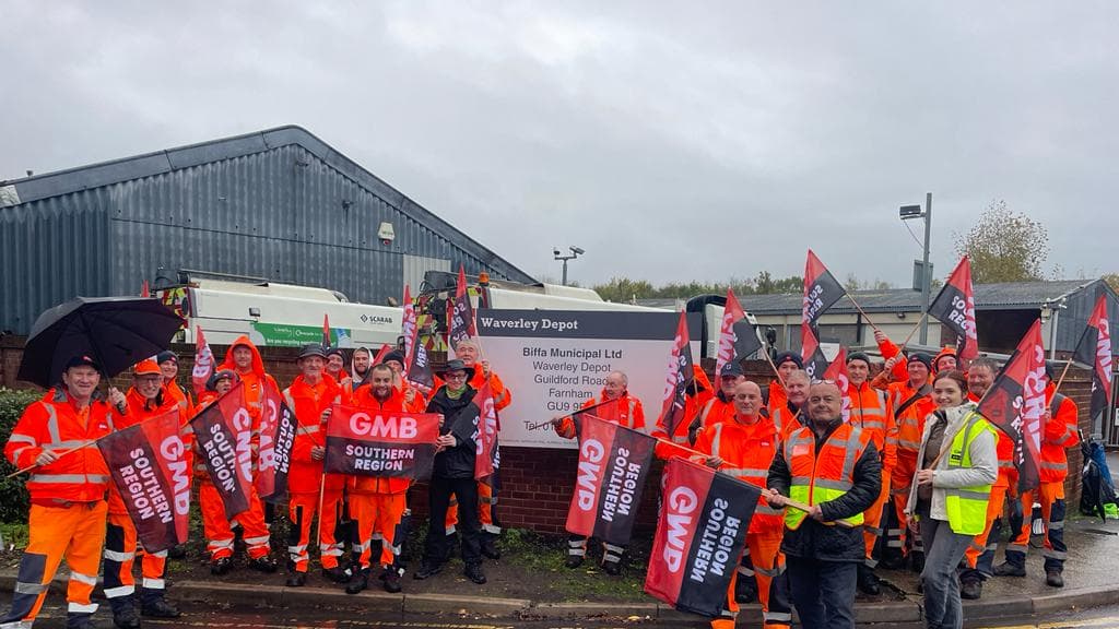 Waverley Borough Council bin strike off after GMB trade union and Biffa